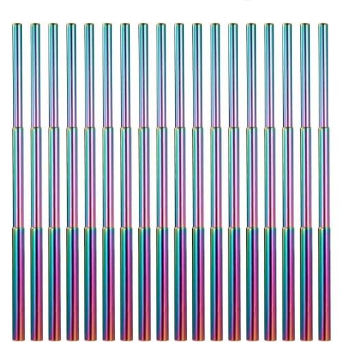 50pcs/100pcs Wholesale Metal Colorful Telescopic Straw Three-Section Stainless Steel Collapsible Straw for 30/20oz Tumbler Cups
