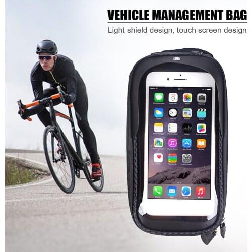 Bicycle Front Tube Bags Mobile Phone Case Waterproof Saddle MTB Cycling Pouch Biking Portable Dustproof Cycling Part