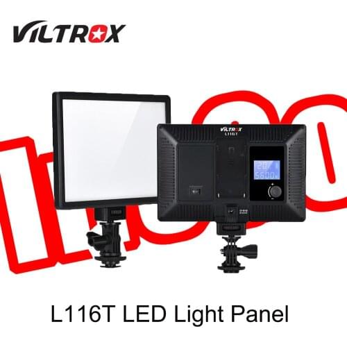 Viltrox L116T LED Video Light Ultra-thin LCD Bi-Color Dimmable DSLR Studio Mini Lamp Panel For Live Stream Video Photo Lamp