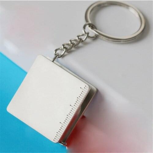 Retractable Portable Metal Measuring Ruler Pulling Key Ring Key Chain Car Measuring Tools Accessories