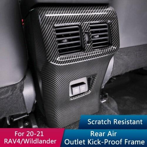 TAJIAN Rear Air Conditioning Outlet Protection Pad Anti-Kick Cover Anti-Kick Pad Modified Decor For Toyota RAV4 Wildlander 20-21