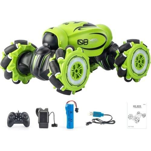 1:16 4WD Radio Gesture Induction Music Light Remote Control Twist High Speed RC Car Stunt off Road Drift Vehicle Toy D876