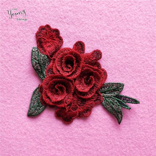 High quality EmbroideryLace Neckline Fabric rose Flower accessory DIY Lace Collar Sewing Craft Neckline Decoration 1PCS sell