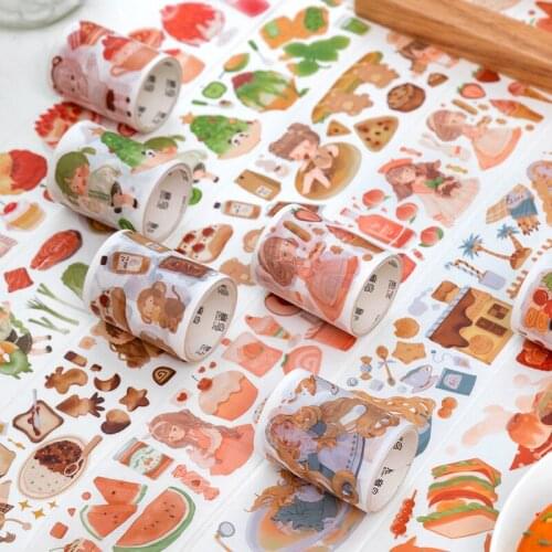 1pcs/lot Washi Masking Tapes Food vending machine series Decorative Adhesive Scrapbooking DIY Paper Japanese Stickers