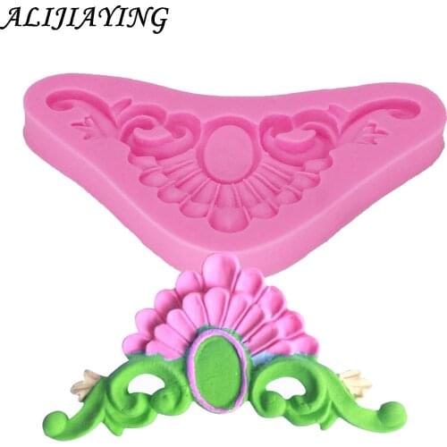 1Pcs Flower lace Silicone Mold,Sugarcraft Cake Decorating Tools,Fondant Chocolate Molds Cake Border Mould D0323