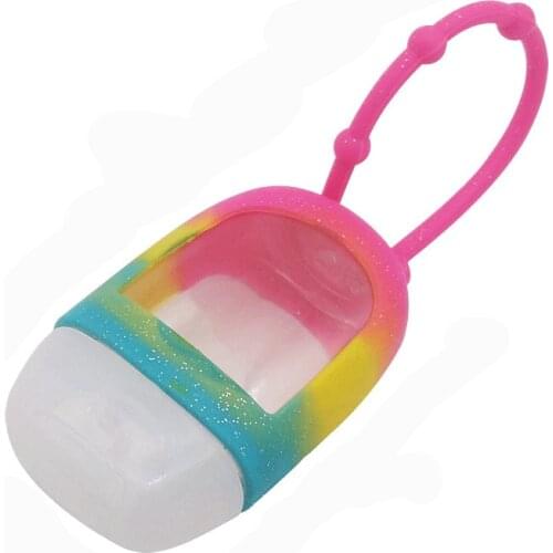 1Pc Mini Hand Sanitizer Sub Bottle 30ml Portable Traveling Refillable Bottle Silicone Protective Cover Storage Bottle Container