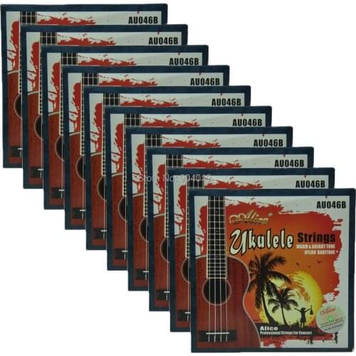 10Sets Alice Baritone Ukulele Strings Modified Nylon Silver-Plated EBGD AU046B