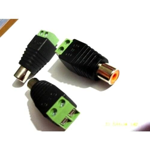 4pcs terminal block to RCA female for TV Video adapter Cinch connector