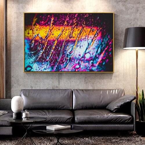 Artcozy Oil Canvas Painting glass_water_neon_ For Home Decoration Wall Art