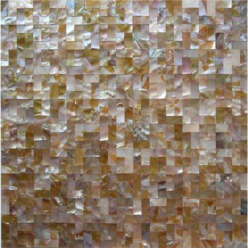 Seamless iridescent freshwater mother of pearl mosaic tile for home decoration backsplash and bathroom 1 square meter/lot AL053