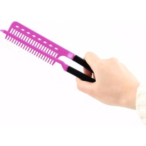 DIY Salon Folding Hairdressing Styling Hair Straightening V Type Comb Clip Design Fashion Salon Hairbrush Tools Hair Care