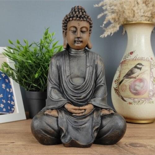 Home Decor Trinket Buddha Sculpture Meditation Yoga Home Ornament Buddhism