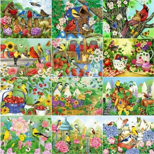 EverShine Diamond Painting Full Square Bird Picture Rhinestones Diamond Embroidery Animals Cross Stitch Handicraft Hobby Gift