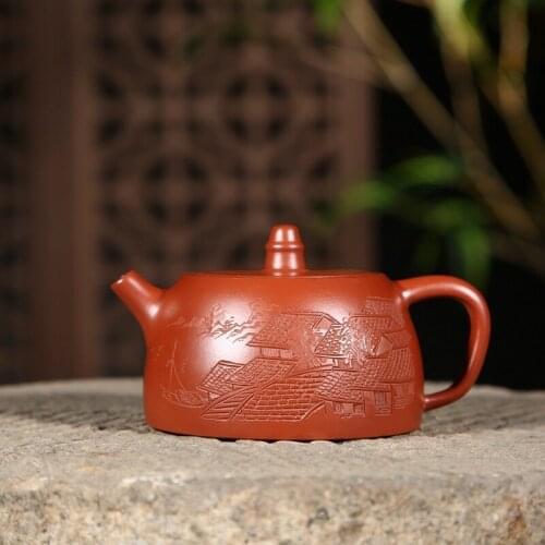 Yixing undressed ore dahongpao masters all hand sweat priests kung fu tea kettle custom wechat business agent