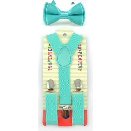 Bow tie Suspenders Set Y-Shape Braces For Trousers Pants Butterfly Knot Sets Fashion Kids Children Boys Girls Formal Dress Gift