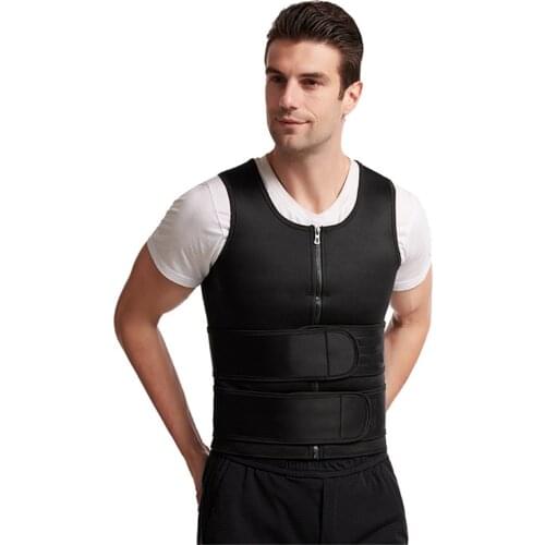 Mens Slimming Body Shapewear Neoprene Sauna Corset Sweating Compression Abdomen Tummy Belly Control Slim Waist Trainer Strap
