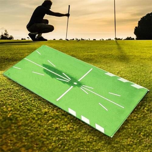 Golf Training Mat for Swing Detection Batting Mini Golf Practice Training Aids Equipment for Yard Office Outdoor 60*30 Golf Mat