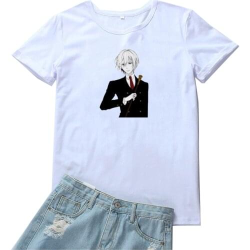 Handsome Anime Boy Tshirt Women Fashion Cartoon Pattern Mujer Camiseta Harajuku Graphics Tees Women Cotton O-neck Women T-shirts