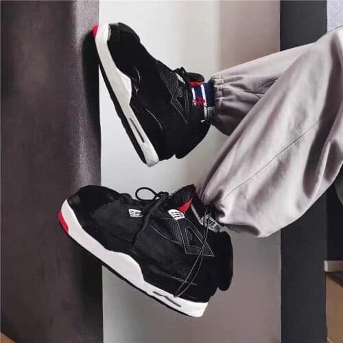 Unisex Big Size 35-43 Snug Sneakers Women House Floor Slippers Women/Men Winter Warm Home Slippers Ladies Slides One Size Shoes