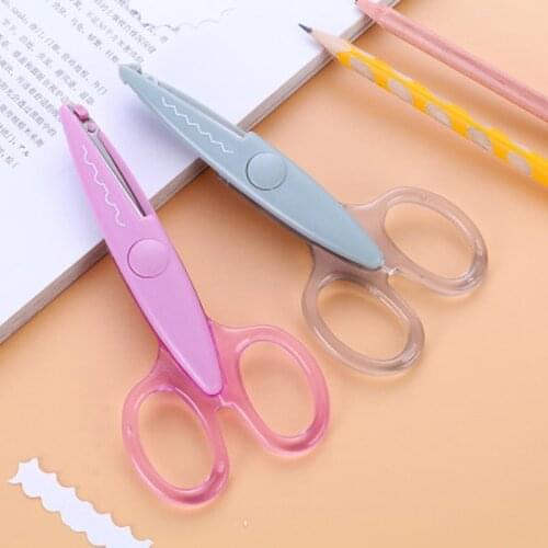 Lace Scissors Handmade Photo Album Lace Clippers Crafts Kids Photo Card Pattern Scissors Kindergarten Fun Safety Clippers New