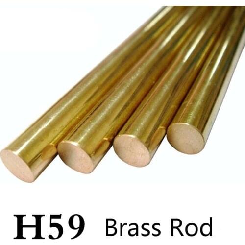 Brass Round Bar Rod Circular Tube Hardware Solid Round Rods Wires Sticks Gold for Repair Welding Brazing Soldering Dia. 15-40mm