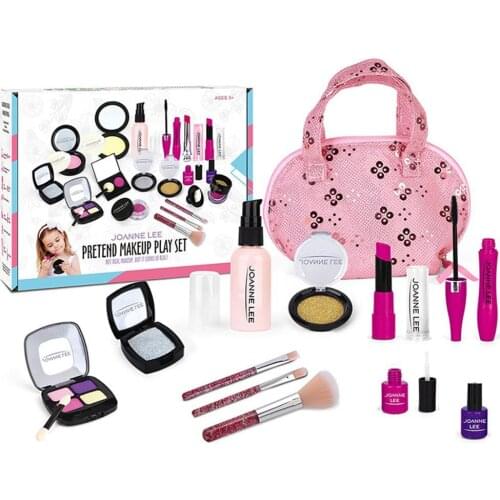 Girls Make Up Toy Set Simulation Handle Box Pretend Cosmetic Toys Children Makeup Hairdressing For Girls Beauty Fashion Game