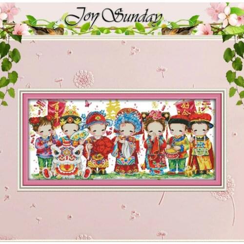 Folk Custom Wedding Patterns Counted Cross Stitch 11CT 14CT Cross Stitch Sets Chinese Cross-stitch Kits Embroidery Needlework