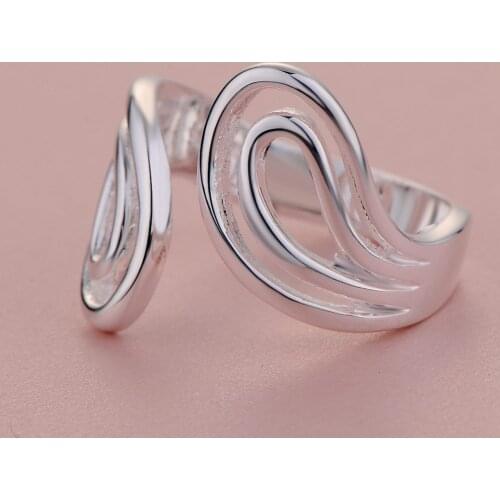 Wholesale 925 jewelry silver plated ring silver adjustable size ,fashion jewelry Ring for Women