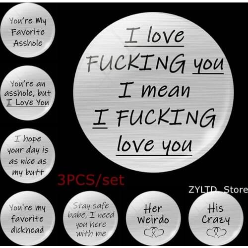 Couple love fridge magnet 3PCS Glass cabochon refrigerator magnets Romantic gifts Letter quote stickers decoration Home Decor