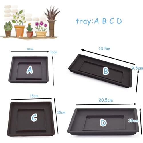 Imitation Purple Sand Trays For Flower Pots Corrosion Resistant Breathable Square And Rectangular Plastic Flower Bonsai Plant