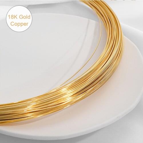 18K Gold Plated 5Meters 0.4 0.5 0.6 0.7 0.8 1.0mm Bracelets Wire Tiger Tail Beading Wire For Jewelry Making Finding diy Earrings
