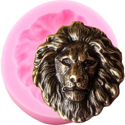 3D Lion Silicone Mold Sugarcraft Candy Fondant Molds DIY Party Cake Decorating Tools Soap Polymer Clay Mould Chocolate Moulds