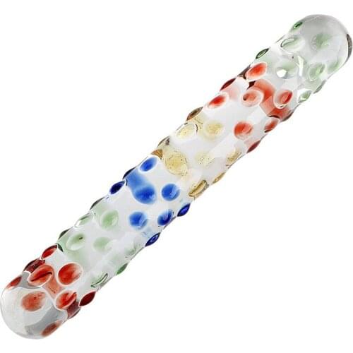 Glass Dildo Crystal Fake Penis Double End Adult Products Sex Toys Anal Butt Plug for Couple GS0200