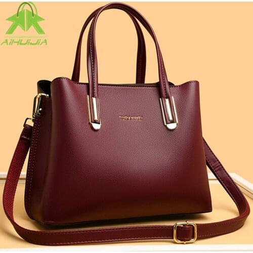 Fashion Simplicity Womens Messenger Bag Solid Color High Capacity Shoulder Bags 2021 New High Quality Pu Leather Women Handbag