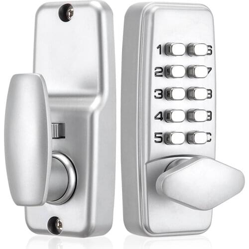 Waterproof Keyless Mechanical Digital Door Lock Zinc Alloy Code Keypad Password Security Lock Outdoor Push Button Keypad Lock