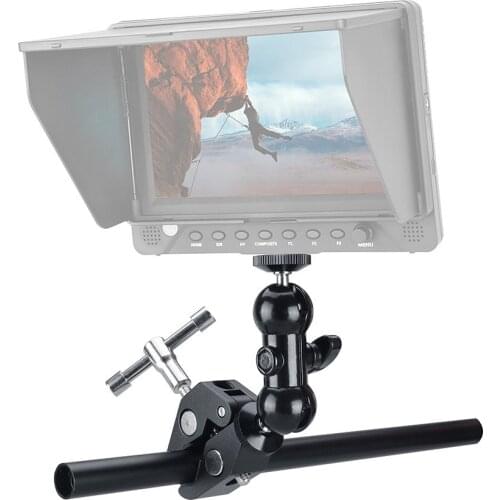 Ball Head Camera Clamp Multi-Function Super Clamp Mount with Ballhead Magic Camara Arm Clamp Mount for Monitor, LED Lights, Flas