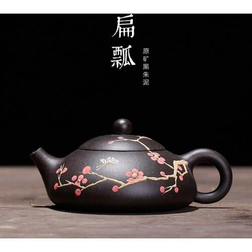 Winter gourd ladle are recommended wholesale mud painting plum blossoms and half pot of yixing tea set a drop shipping