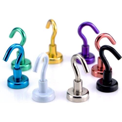 1pc Powerful Magnetic Hook Super Heavy Neodymium Rare Earth Magnet Holder Refrigerator Surfaces Storage Kitchen Accessoies