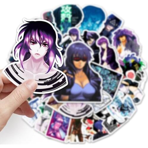 10/50PCS Ghost In The Shell Graffiti Stickers for Laptop Skateboard Luggage Motorcycle Waterproof Decal Sticker Toy