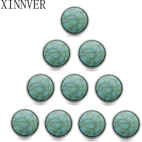 10pcs/lot 18mm Snaps Jewelry Resin Stone Snap Buttons Mini Snap Wholesale Buttons Bracelet ZD052