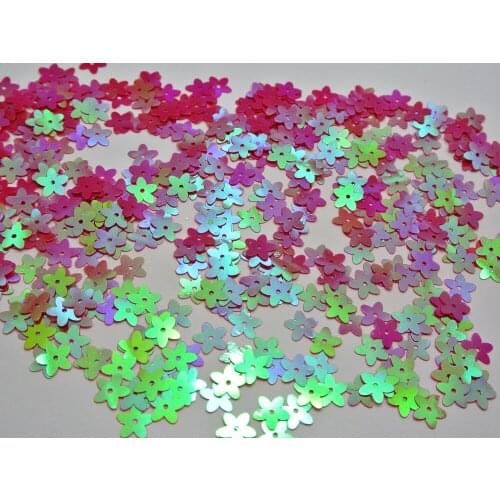 2000 Red AB 10mm Flowers Loose sequins Paillettes Sewing Wedding Craft