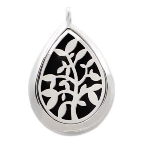 2016 New Design Stainless Steel Branches Essential Oil Diffuser Perfume Locket Pendant Necklace