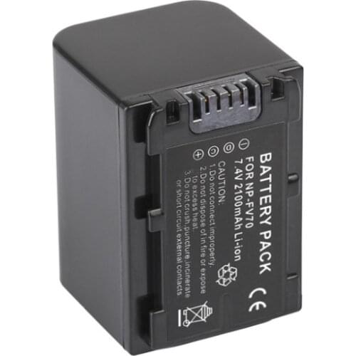7.2V 2100mAh NP-FV70 NP FV70 NPFV70 Rechargeable Camera Battery for Sony NP-FV50 FV30 HDR-CX230 HDR-CX150E HDR-CX170 CX300 Z1