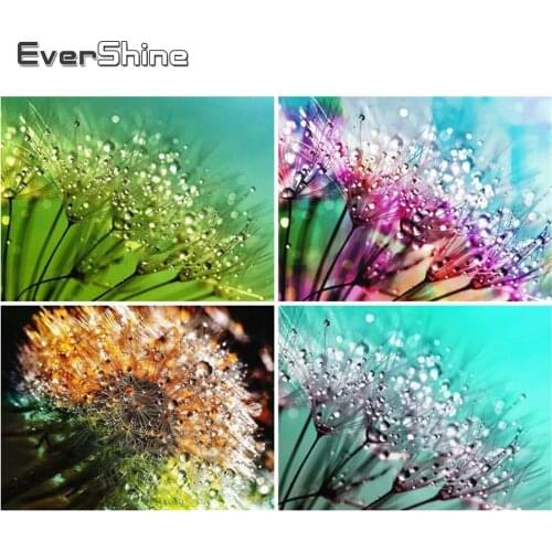 EverShine Diamond Embroidery Dandelion Cross Stitch Diamond Painting Full Square Landscape Home Decor Handicraft Mosaic Kits