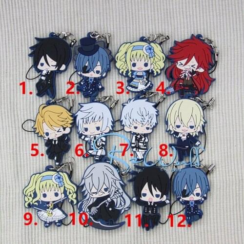 Anime Black Butler Kuroshitsuji Palgantong Book Of Atlantic Sebastian Ciel Elizabeth Keychian Keyrings Keychian Portachiavi