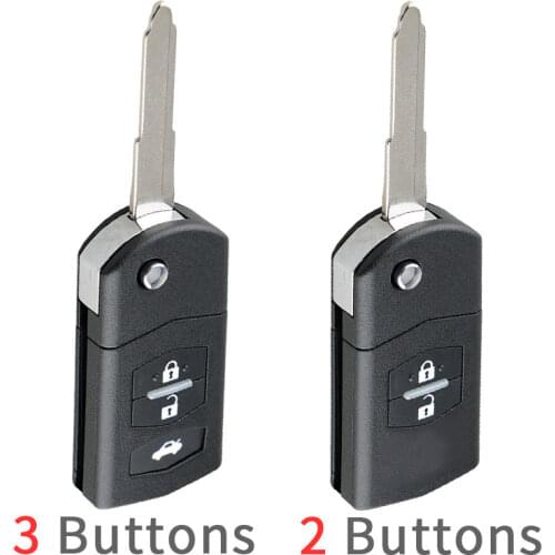 2 Buttons Car Key Remote Control Folding Housing Replacement Fit for For-Mazda 2 3 5 6 BT50 CX-5 CX-7 CX-9 RX8