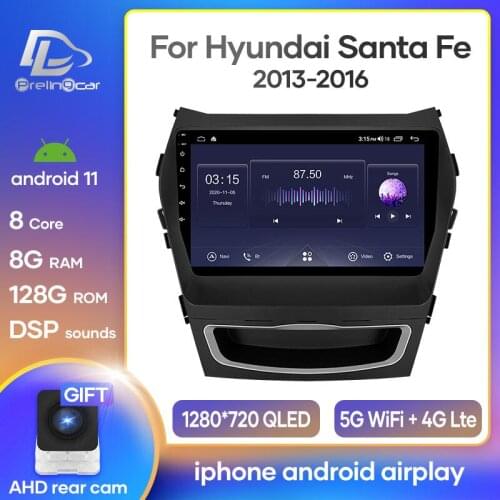 Prelingcar Android10.0 For Hyundai IX45 Santa fe 2013 Car Radio Multimedia Video Player GPS Navigation NO DVD 2 Din Octa-Core 4G