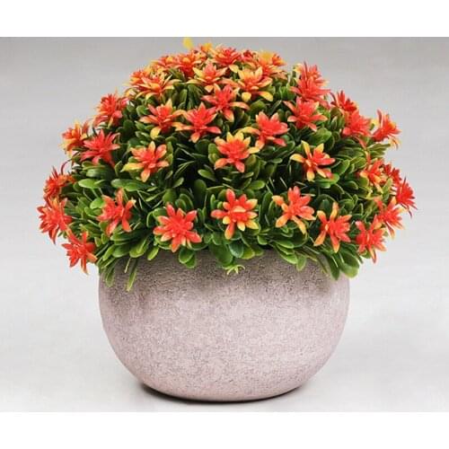 Bonsai Round Paper Pulp Basin Simulation Plant Table-Top Decoration Potted Plants for Home Garden Yard Decoration JDH88