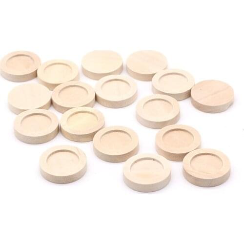 100pcs black, white, coffee Wood Blank Base Fit 12mm cabochon Trays pendants DIY Jewelry Accessories for Rings, earrings Making