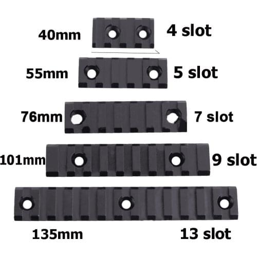 Black Picatinny Weaver Rail Mount 4/5/7/9/13 Slot Handguard Section Keymod for Hunting